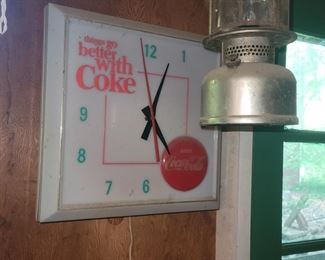 Coke clock 
Coleman lantern 