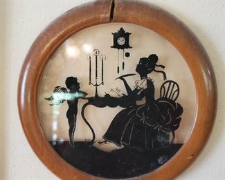 Reverse painted silhouettes... 