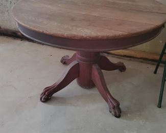Claw-foot round vintage table