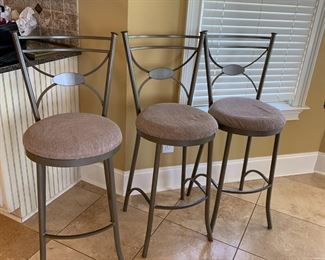 #9	Sets of 3 Bar Stools - 29" Seat Height - Tempo Ind. - Neutral Colored	 $75.00 			
