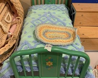 #62	American. Girl Green Cast Iron Kit's Bed AS IS (legs on foldout)	 $35.00 			
