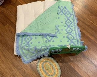 #62	American. Girl Green Cast Iron Kit's Bed AS IS (legs on foldout)	 $35.00 			
