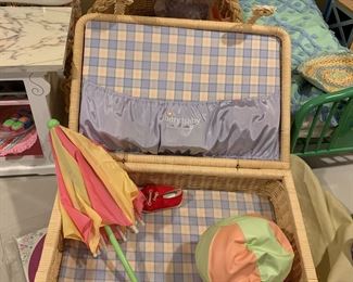 #63	Bitty baby basket bed and picnic basket	 $50.00 			
