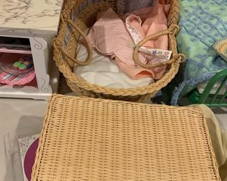 #63	Bitty baby basket bed and picnic basket	 $50.00 			
