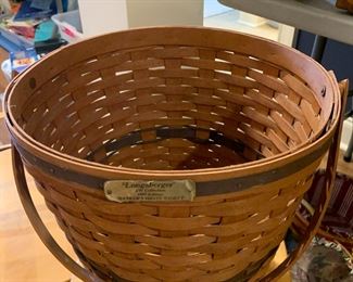 #80	Longaberger Banker's Waste basket 14"	 $25.00 			
