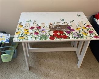 #99	Hand painted kids table 29x20x21	 $30.00 			

