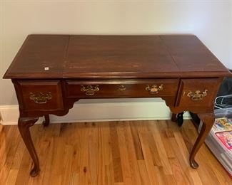 #33	sumter vanity with pop up mirror with 2 drawers (as is finish)  45x21x31	 $100.00 			
