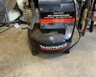 #115	Task Force 4 Gallon Air Compressor	 $75.00 			
