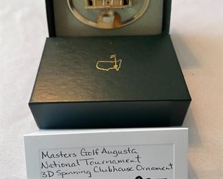 #161 Master Golf Augusta National Tourament 3 D Spinning clubhouse Ornament  $90