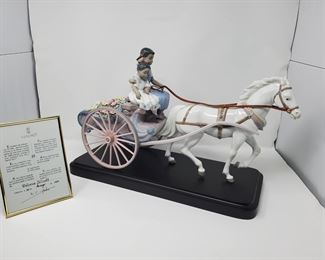 LLADRO Flower Wagon Black Legacy Collection