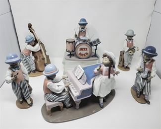 LLADRO Jazz Band Six Pieces Total Black Legacy Collection