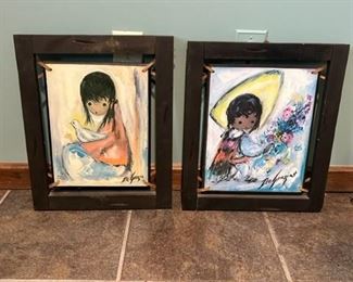 Oil on Canvas DeGrazie Originals sold as a pair