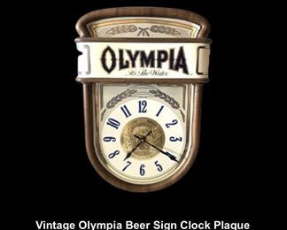 Olympia Beer Clock and Sign