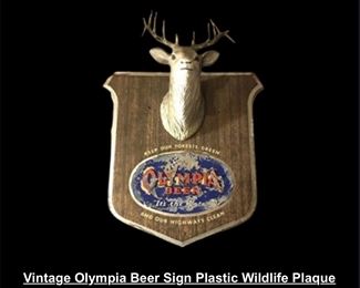 Olympia Beer sign Plastic wildlife