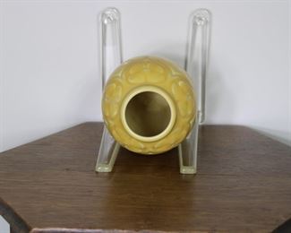 Another view of Rookwood vase # 2403 in yellow glaze, 7 1/4" tall, production date 1928