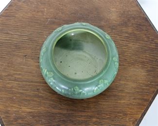 15.   Another view of Hampshire Pottery bowl # 25, 5 1/2" wide, matte green glaze