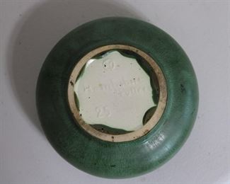 15.   Another view of Hampshire Pottery bowl # 25, 5 1/2" wide, matte green glaze