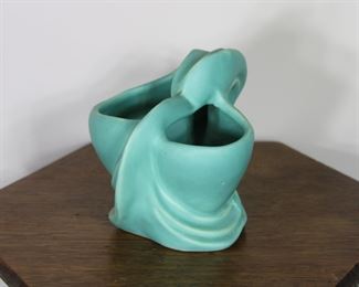 Another view of Weller Pottery "Wave" vase, marked P 10 on base