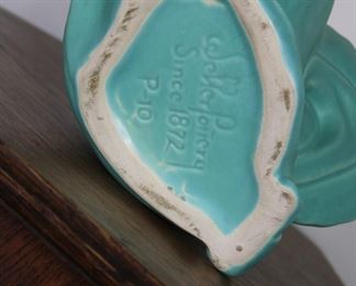 Another view of Weller Pottery "Wave" vase, marked P 10 on base