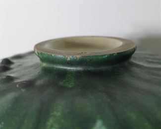 Large Fulper Pottery bowl, 11 1/2" across.  Nicks and chips around foot rim