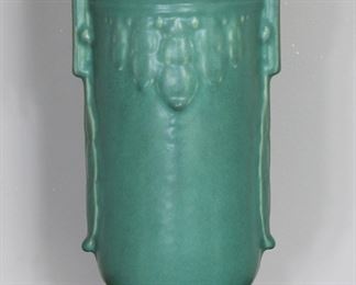 Gorgeous Art Deco period large Rum Rill by Red Wing vase, 11" tall