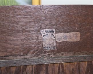 Signed  Limbert One Door China Cabinet.  Appears to retain excellent original finish, measures 61″ tall x 34″ wide x 16″ deep.   There are over 20 pictures showing details, please view them all and make your own assessment to condition and finish.  Thank you!