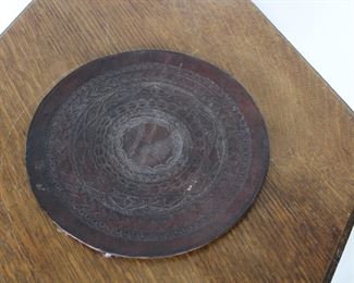 Tooled leather mat