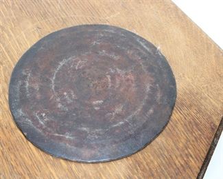 Underside of tooled leather mat