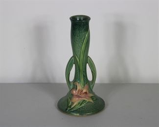 Roseville Pottery Zephyr Lily vase in green, # 201-7