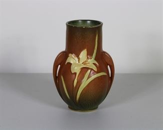 Roseville Pottery Zephyr Lily vase # 130-6", nicks on rim