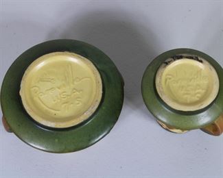 Roseville Pottery Zephyr Lily sugar and creamer # 7-S and # 7-C