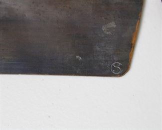 23.  $175.00  Craftsman Studios hammered copper Arts and Crafts bookends