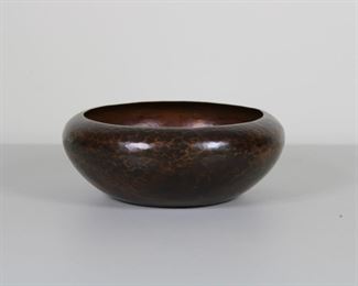 25.  $275.00  Falik Novick hammered copper bowl, 7 1/2"