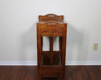 28. One drawer stand with book trough underneath, as shown in photos condition.  17 1/2" wide, 13" deep, and  31" tall