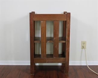 30.  Oak bookshelf, loose/needs regluing. 30” tall, 19” across, 13” deep