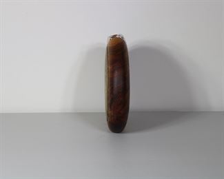 Signed Warren Vienneau handcrafted burl wood Ikebana vase. Signed and dated 1993