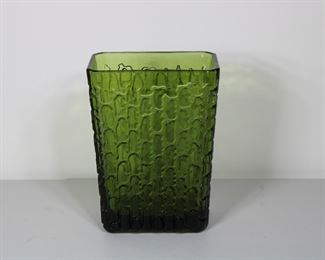 Mid century Anchor Hocking textured glass vase