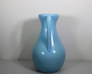 Massive RRP Co. floor vase with a soft blue glaze, 19 1/2" tall, signed on bottom