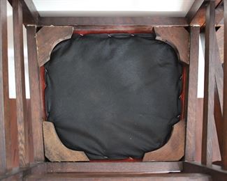 Second pair of Gustav Stickley H back dining chairs, 40 1/2" tall.  Slightly loose.