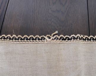 Detail on Arts and Crafts style hand embroidered table runner