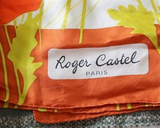 Detail of more than 20 vintage to contemporary fashion scarves