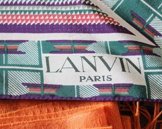 Detail of more than 20 vintage to contemporary fashion scarves