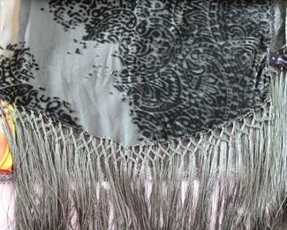 Detail of more than 20 vintage to contemporary fashion scarves