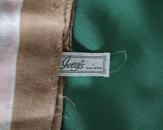 Detail of more than 20 vintage to contemporary fashion scarves