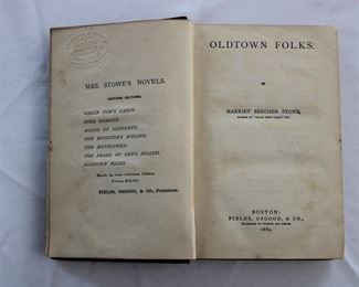 Interior of Oldtown Folks Harriet Beecher Stowe, 1869