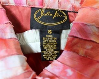 1990's Julia Kim ribbon jacket, size small.  We have racks of great, like new women's clothes size small to medium, vintage to current trend! 