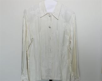 Pine & Co. size 8 damask blouse.  We have racks of great, like new women's clothes size small to medium, vintage to current trend!