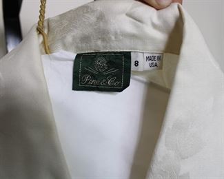 Pine & Co. size 8 damask blouse.  We have racks of great, like new women's clothes size small to medium, vintage to current trend!