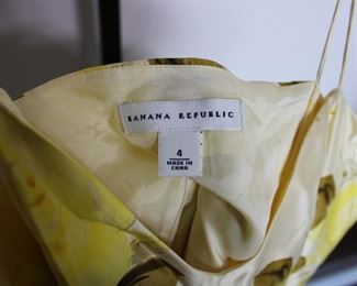 Label on spaghetti strap dress.   We have racks of great, like new women's clothes size small to medium, vintage to current trend!