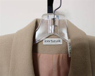 Label on Ann Taylor blazer, wool/angora/cashmere blend, size 6.  We have racks of great, like new women's clothes size small to medium, vintage to current trend!